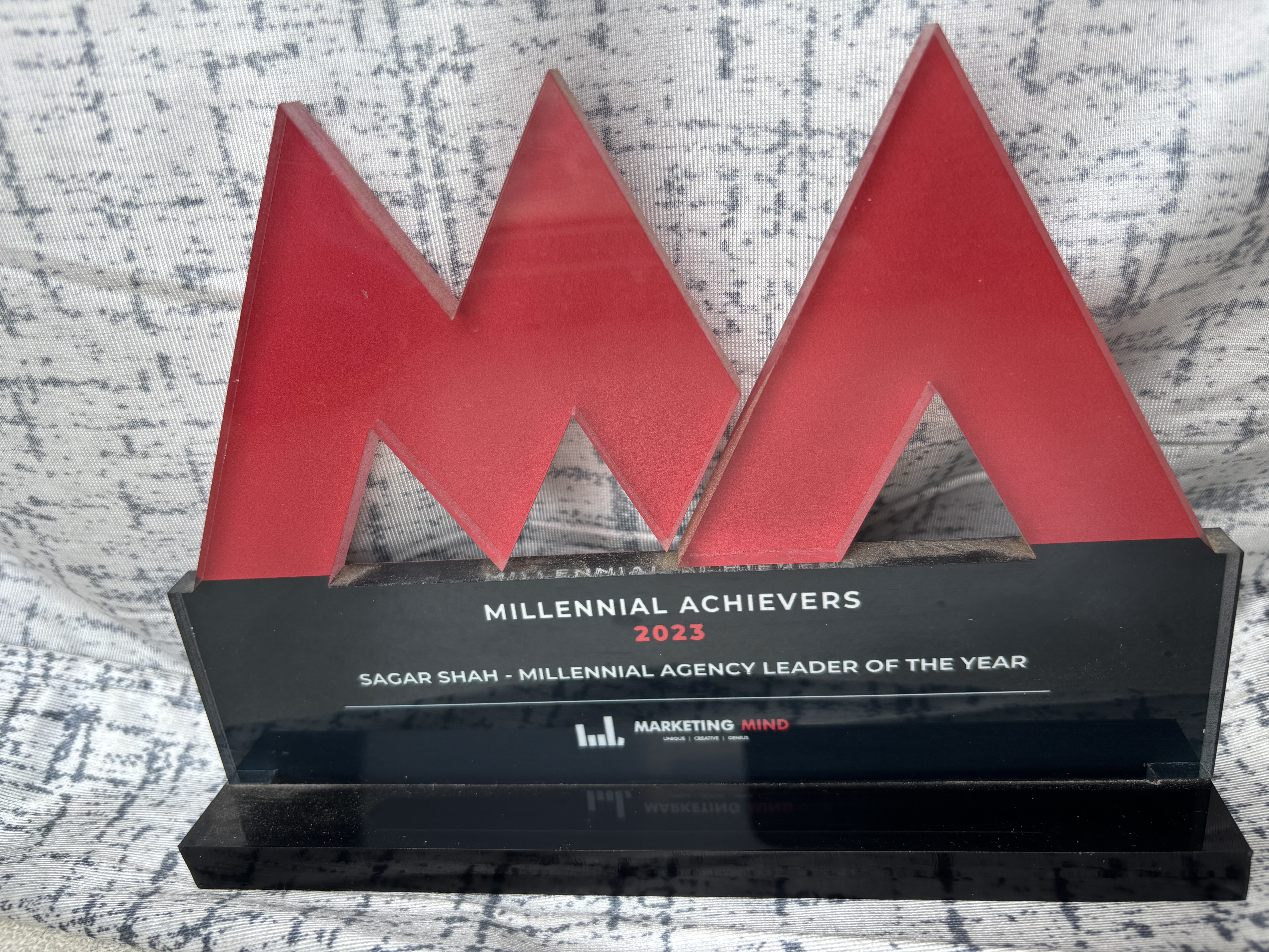 Millennial Agency Leader of the Year Award trophy